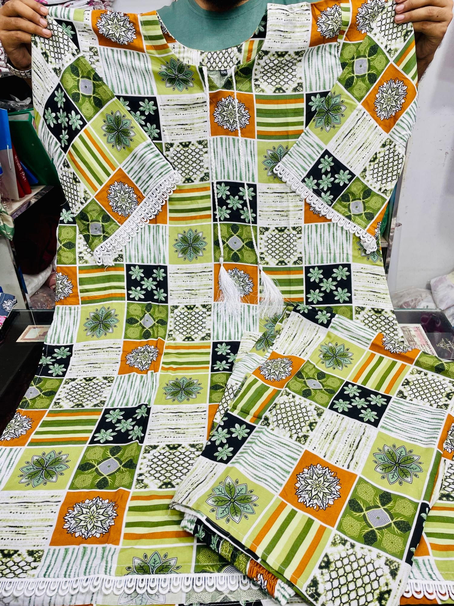 প্রিমিয়াম চায়না লিলেন ২ পিস – পাকিস্তানি কামিজ স্টাইল